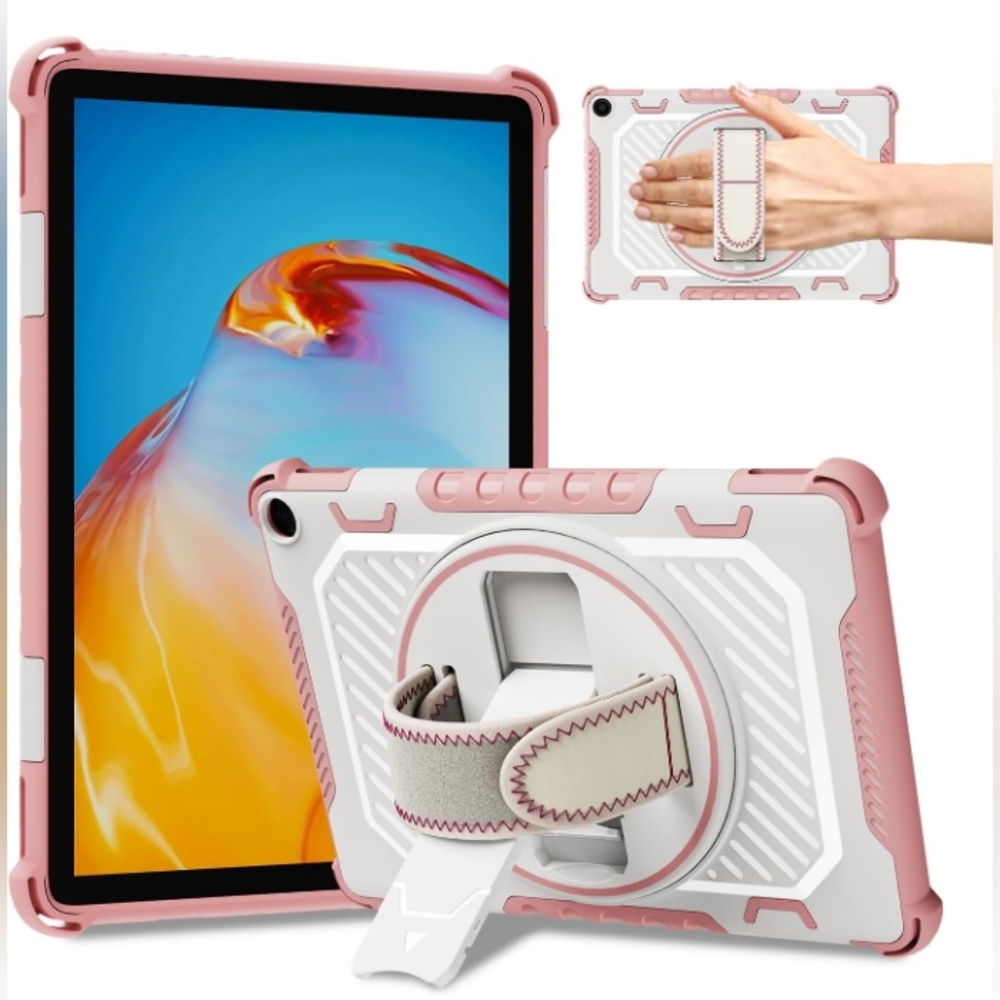 Roiskin Pink & White Multifunctional Tablet HD 10" Case
